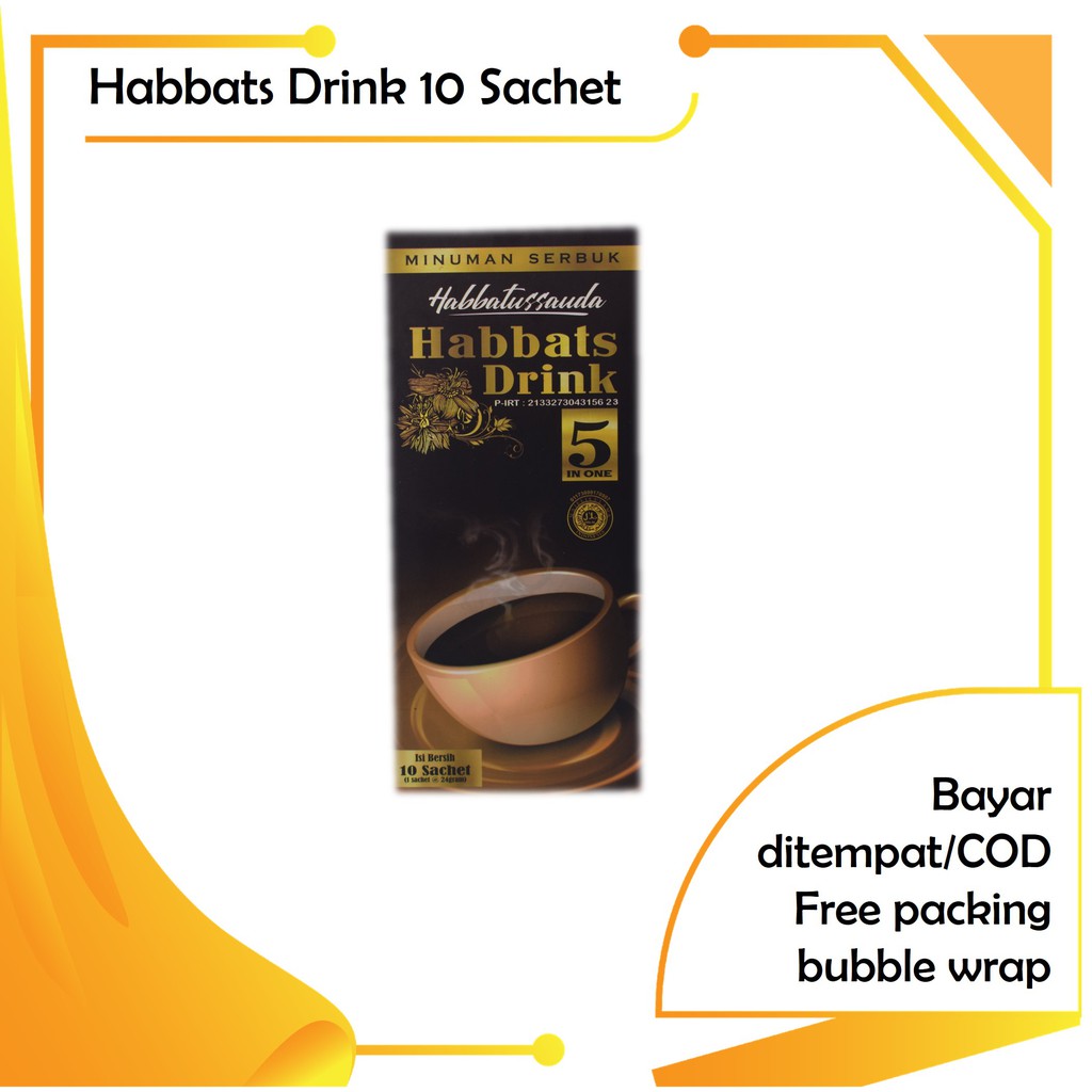 

Habbats Drink Minuman Suplemen Habbatussauda Herbal Daya Tahan Tubuh Kemasan 10 Sachet