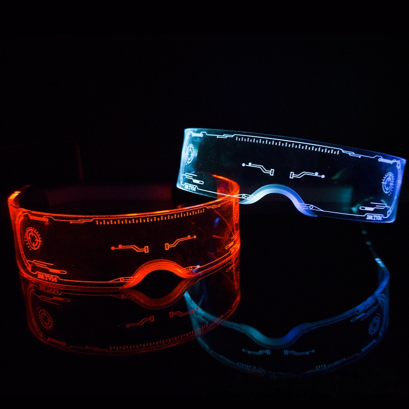Kaca Mata LED Party / Cyber LED Glasses 7 Warna Kacamata Lampu LED DJ