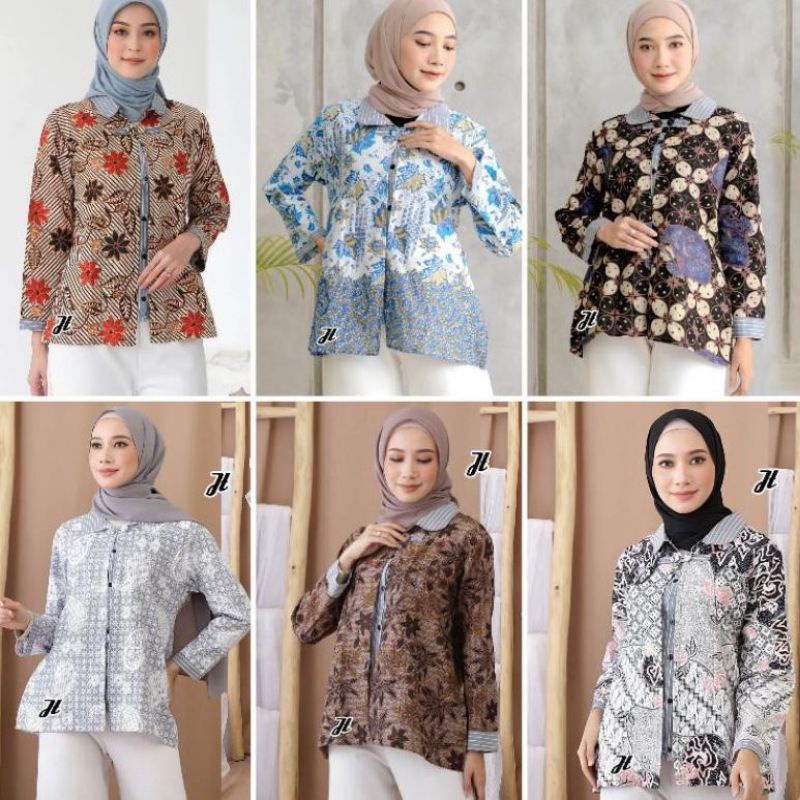 Baju batik wanita Bluse batik wanita kantor