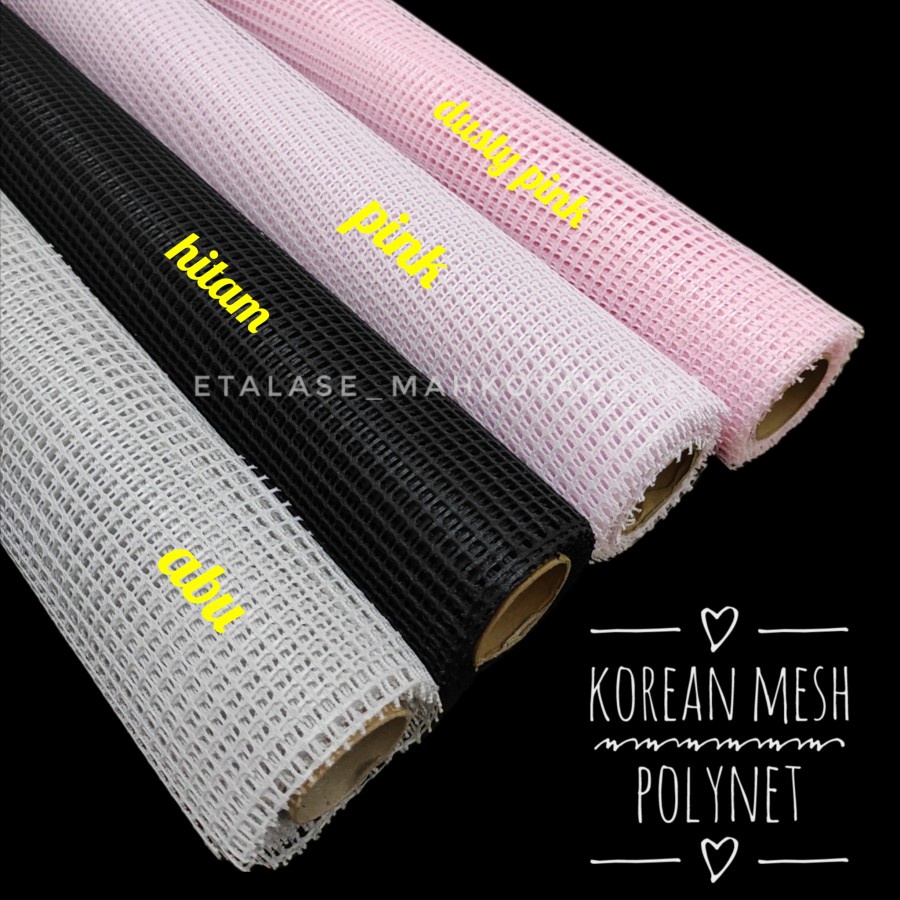 

kertas buket bunga wrapping korean mesh polynet