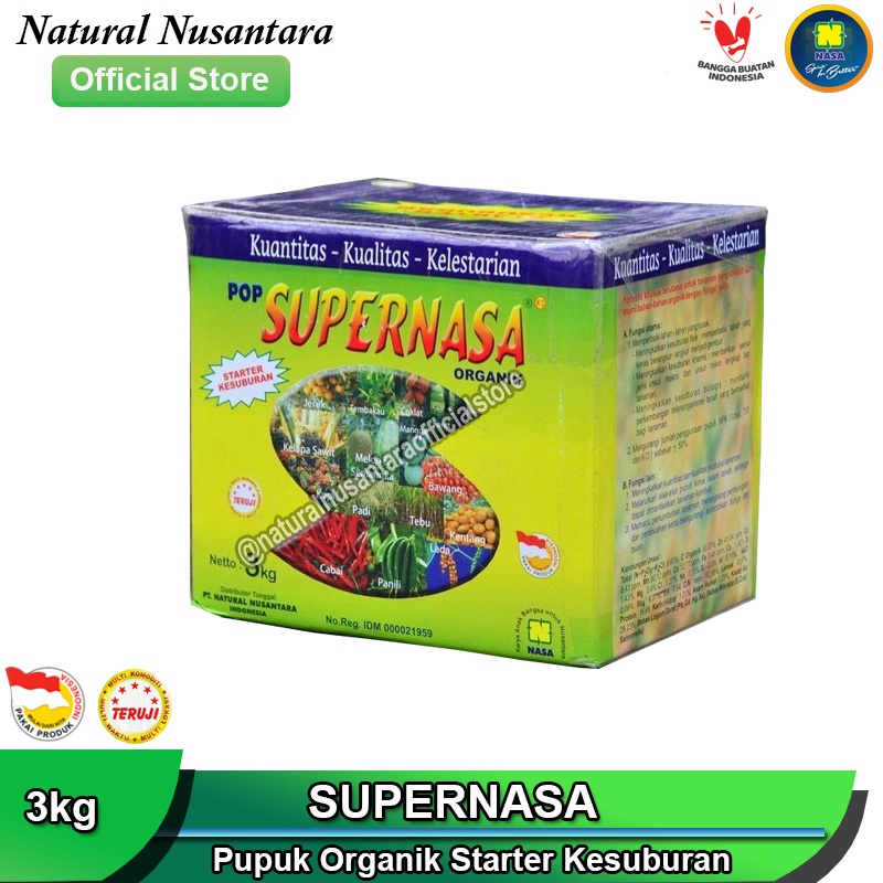 Super Nasa 3kg / Pupuk Nasa / Pupuk Organik Penyubur Buah / Pupuk Organik Padat