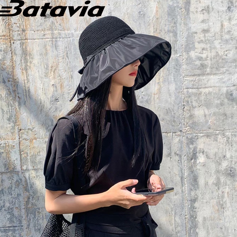 (COD)Topi pantai matahari rajut wanita premium model korea terbaru A B C