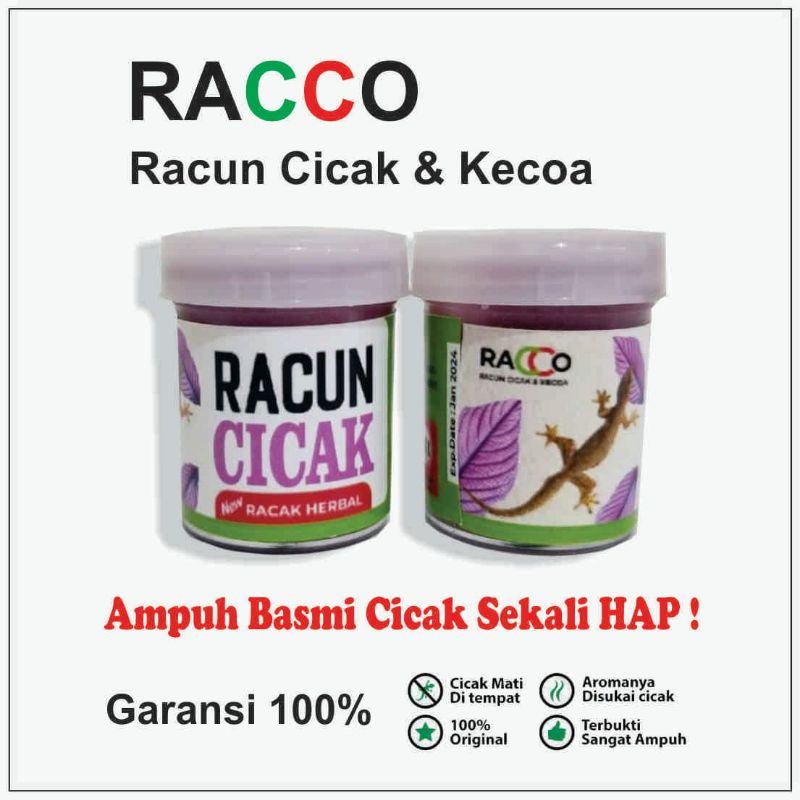 PROMO RACUN CICAK DAN KECOA RACCO NEW RACAK HERBAL PEMBASMI  TOKEK GECKO DAN CICAK TERBUKTI AMPUH