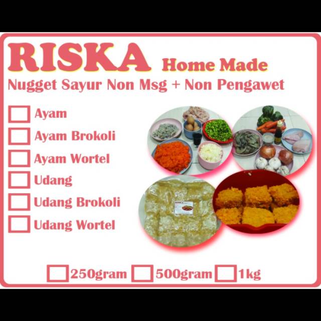 

Riska Homemade Nugget Sayur Non Msg Non Pengawet