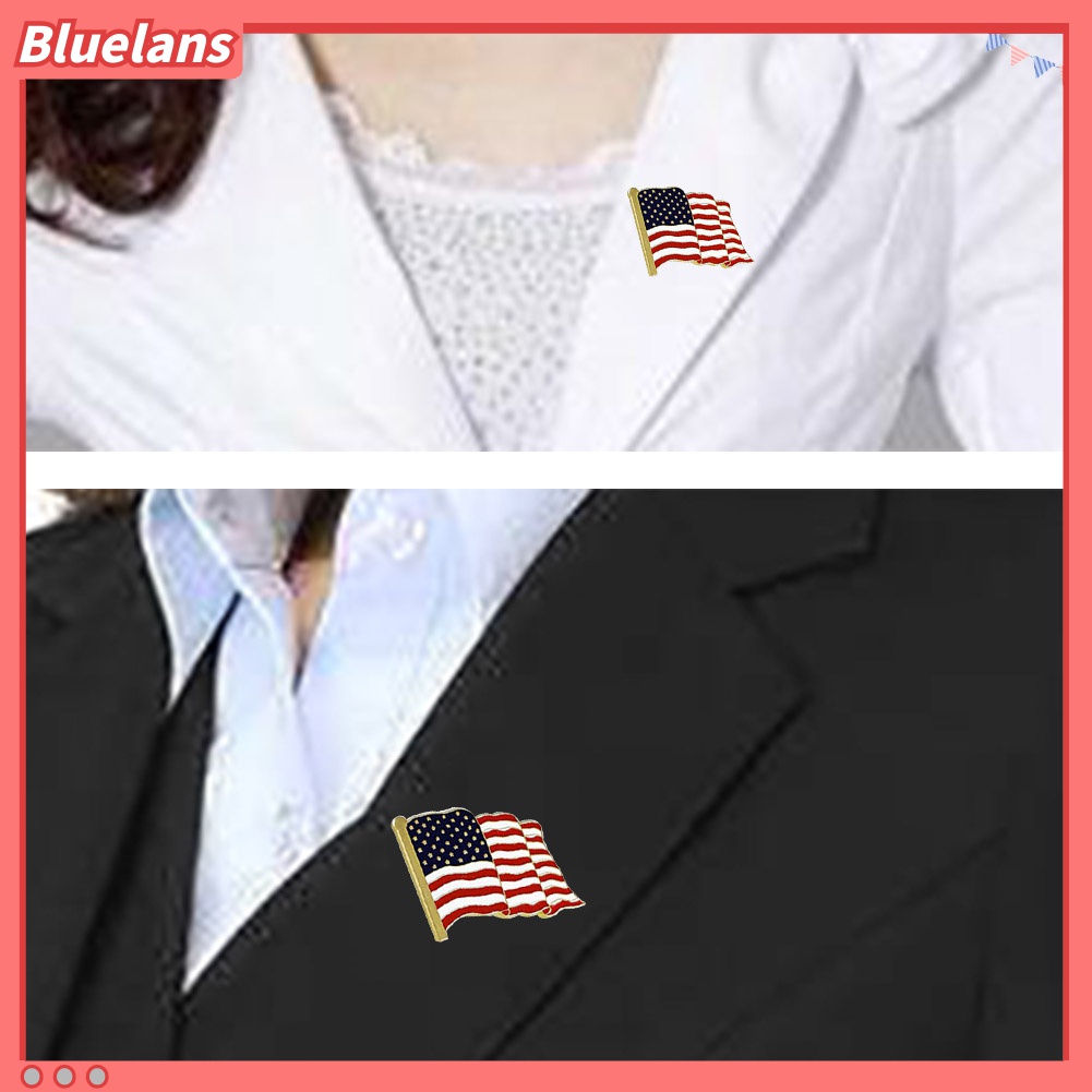 5pcs Bros Pin Enamel Desain Bendera Amerika Untuk Dekorasi Jaket Denim Tas Topi Unisex