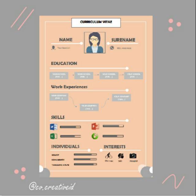 Jasa Pembuatan CV Kreatif dan Surat Lamaran