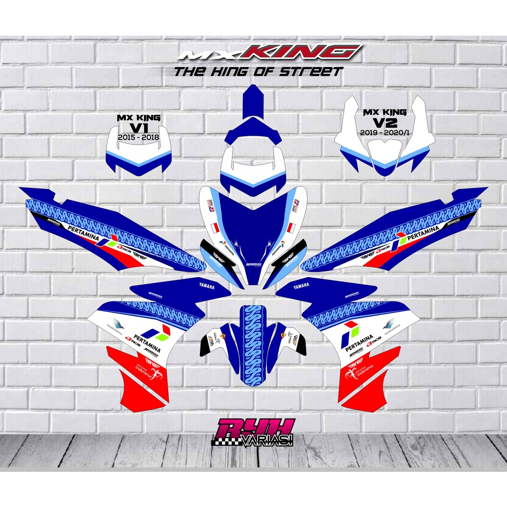 DECAL MOTOR JUPITER MX KING 150CC MANDALIKA RACING TEAM PERTAMINA | CUSTOM ALL MOTOR