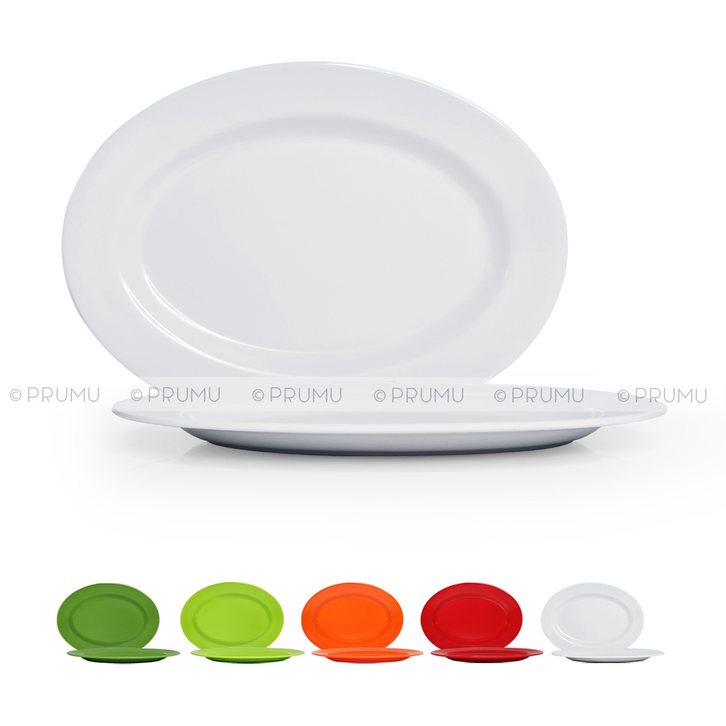 Piring Oval Melamin 8 inch - Piring Saji Melamine - Piring Lodor - Piring Kecil Golden Dragon p0308