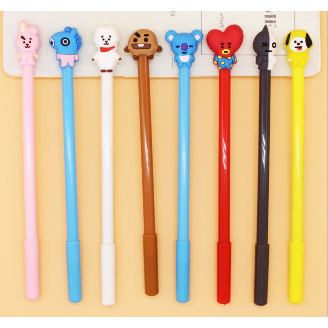 Bolpoin Korea Karakter BT21 KECIL / Bolpoin Kartun Lucu Boyband Korea / Pulpen Gel 0,38mm Korea