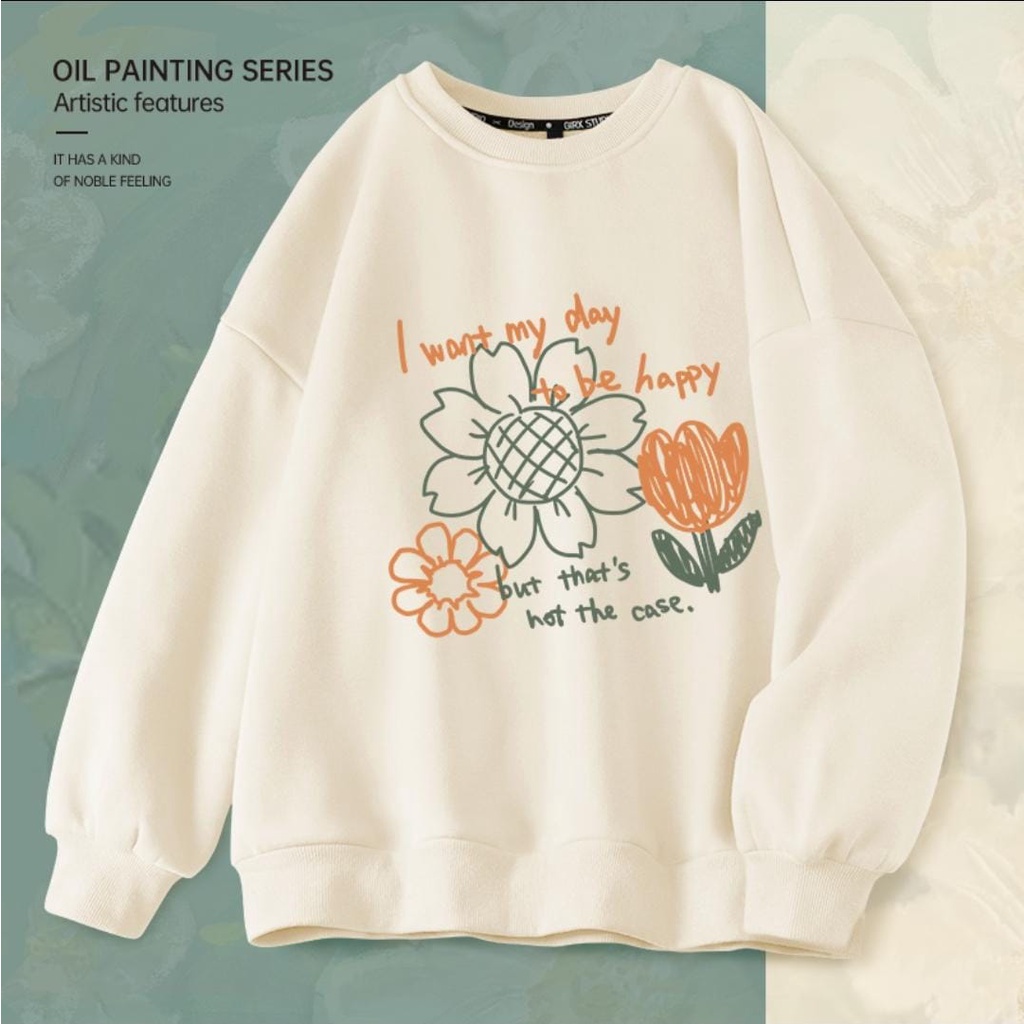 MY DAY BE HAPPY FLOWER SWEATER (v1)