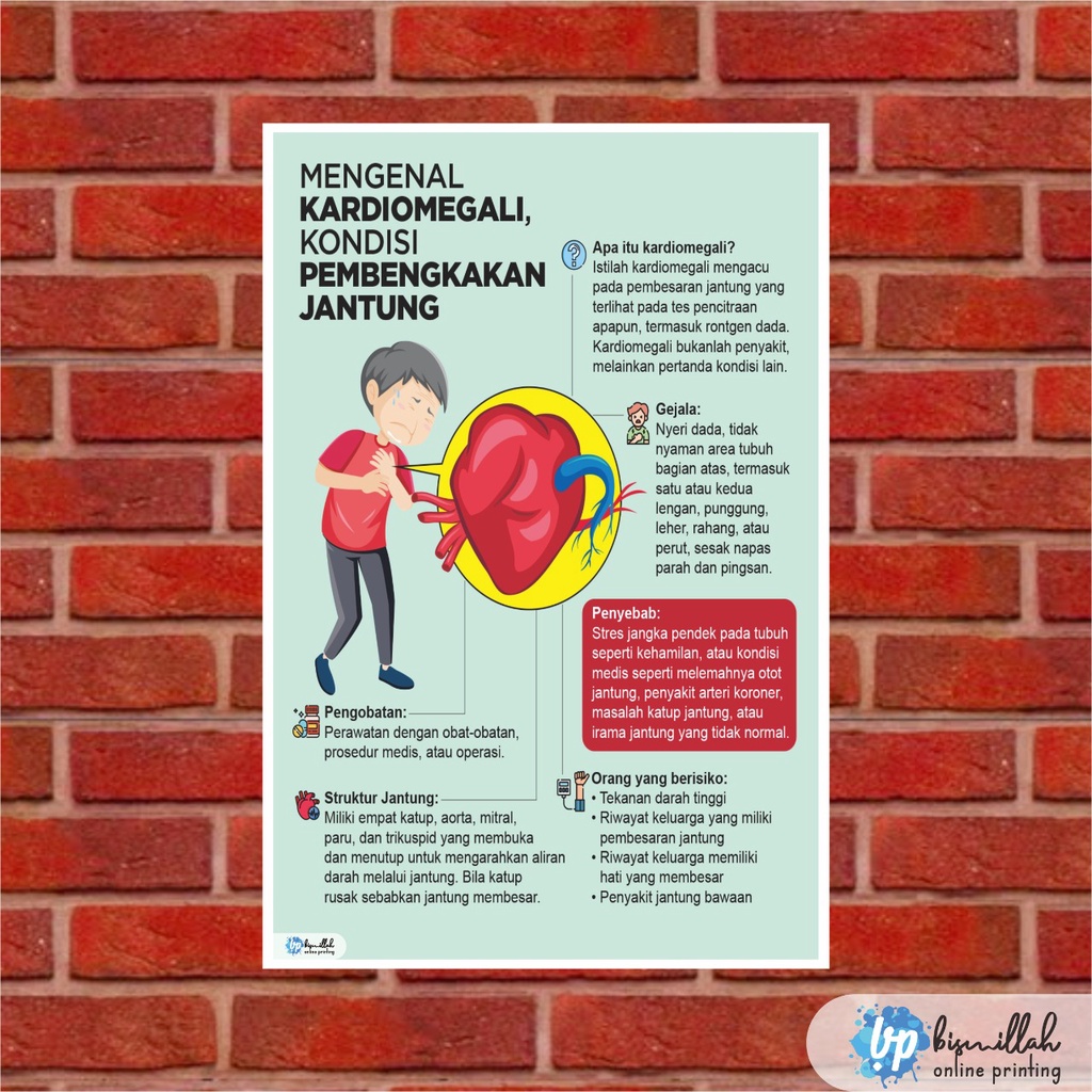 

Poster Kesehatan Mengenal kardiomegali, Kondisi Pembengkakan Jantung