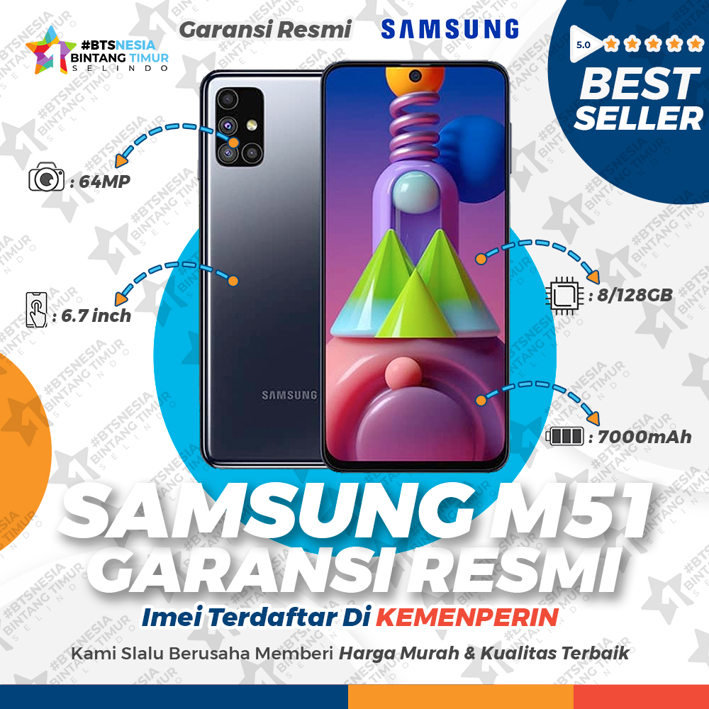 Samsung Galaxy M51 8GB+128GB Garansi Resmi 1 Tahun