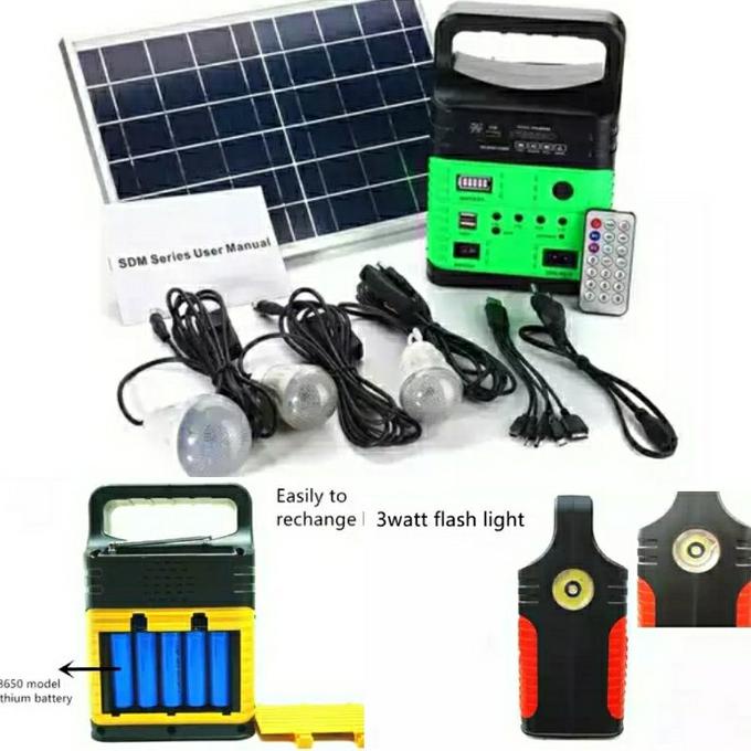 Portable Solar Generator Home Lighting & Charging Sistem Tenaga Surya