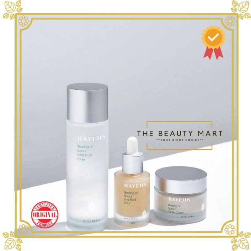 [BPOM] HAYEJIN Blessing of Sprout Enriched Serum | Radiance Toner | Vitality Cream