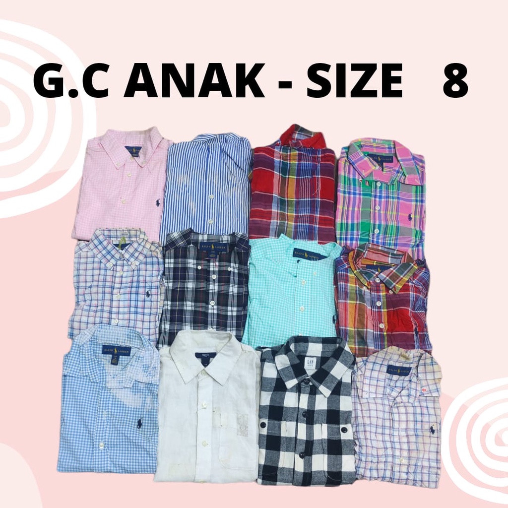 Reject Grade C Kemeja Anak random merk SIZE 2 - 8 tahun