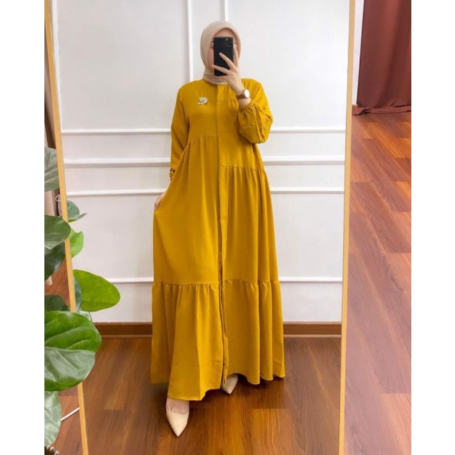 Gazale Gamis Rayon Crinkle Airflow Homeydress Premium