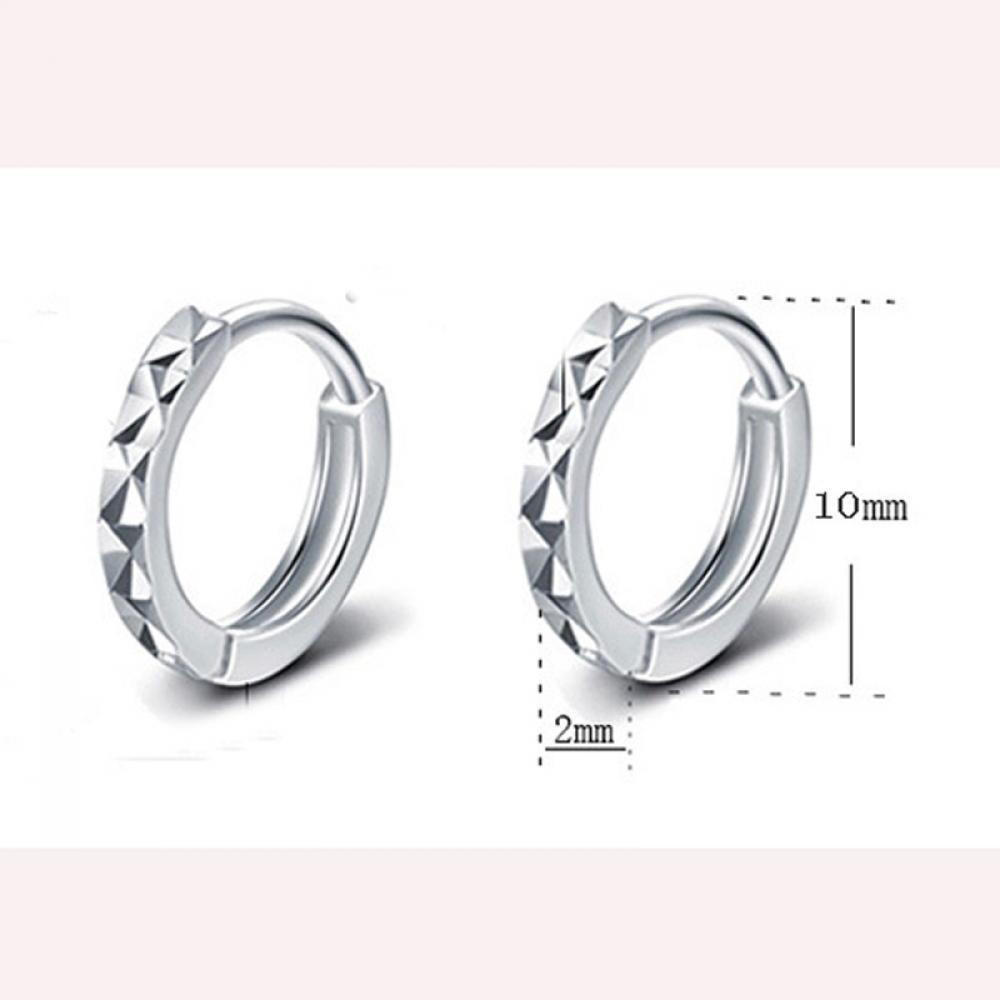 Solighter Anting Korea Hoop Simple Silver Plated