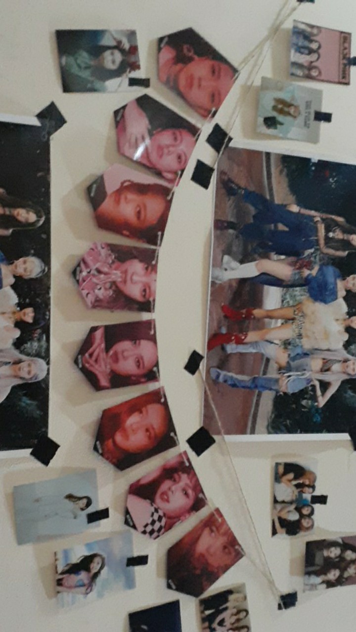 [bayar Di Tempat]poster Kpop Bts Blackpink Diy Gambar Bendera Gantung