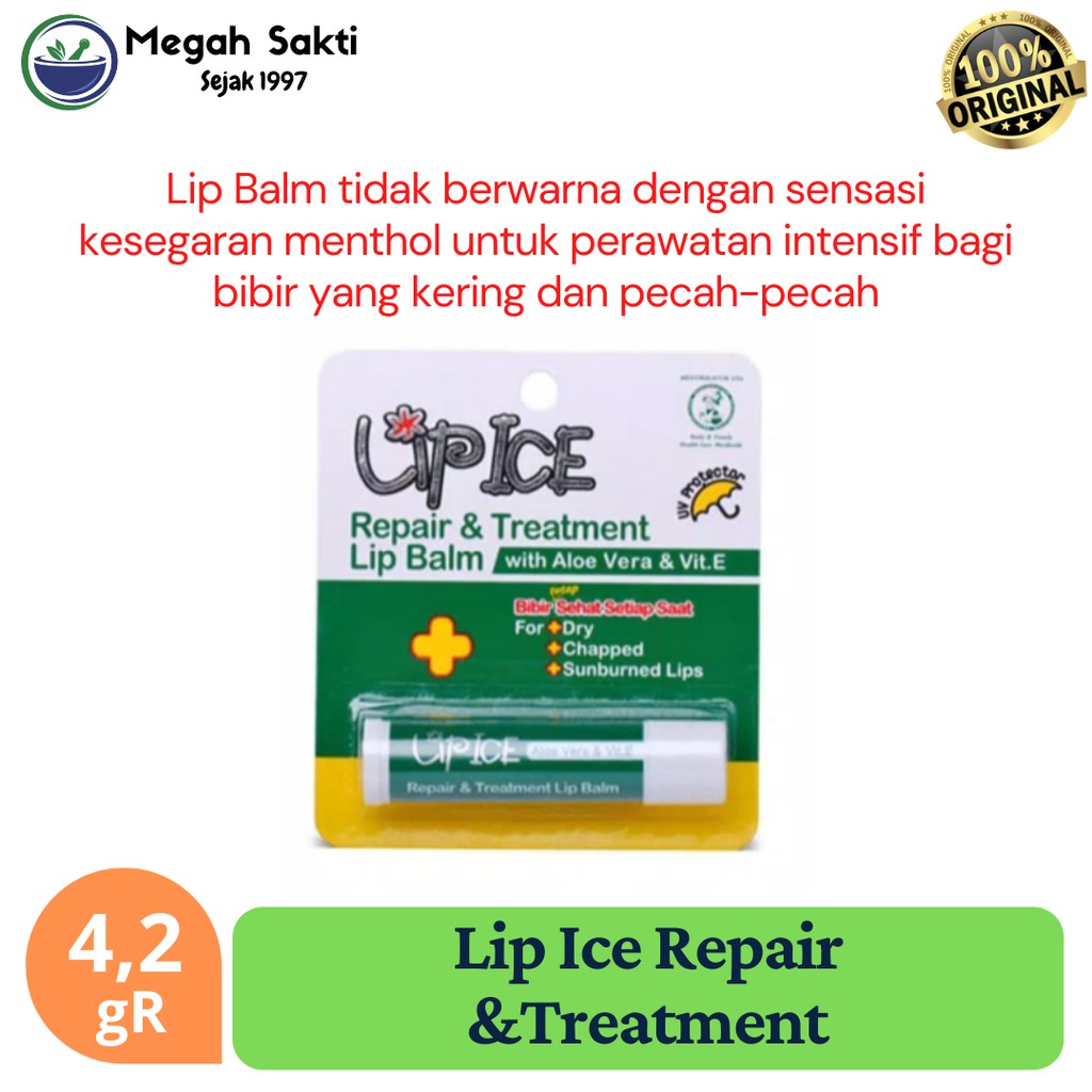 Jual MGS Lip Ice Repair & Treatment Medicated Lip Balm Solusi Bibir