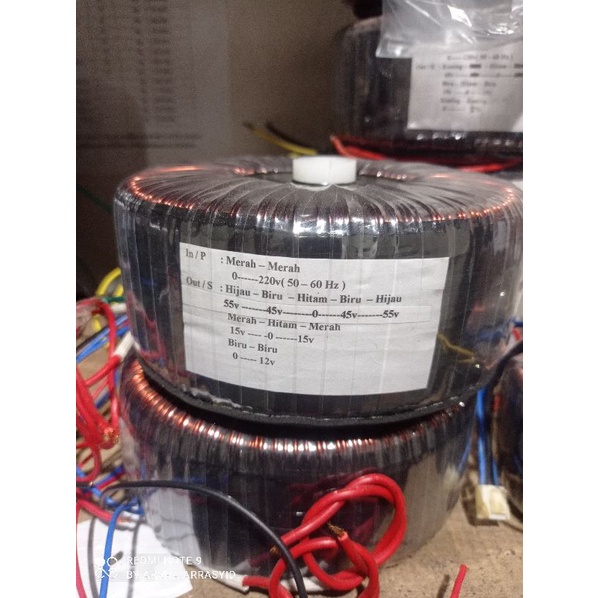 trafo toroid donat 10A CT 55V