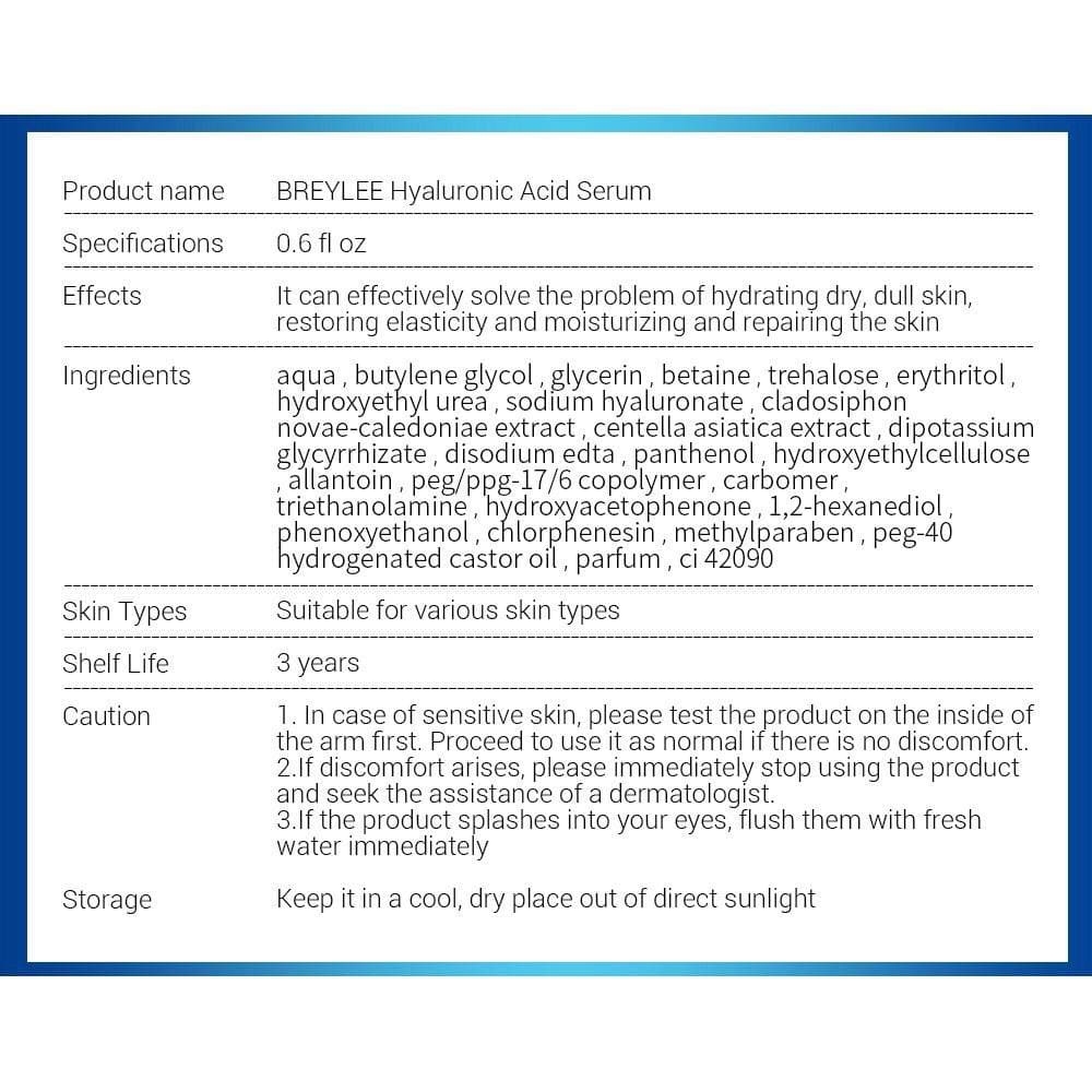 [BPOM] BREYLEE Serum Hyaluronic Acid - Melembabkan Wajah (17ml)