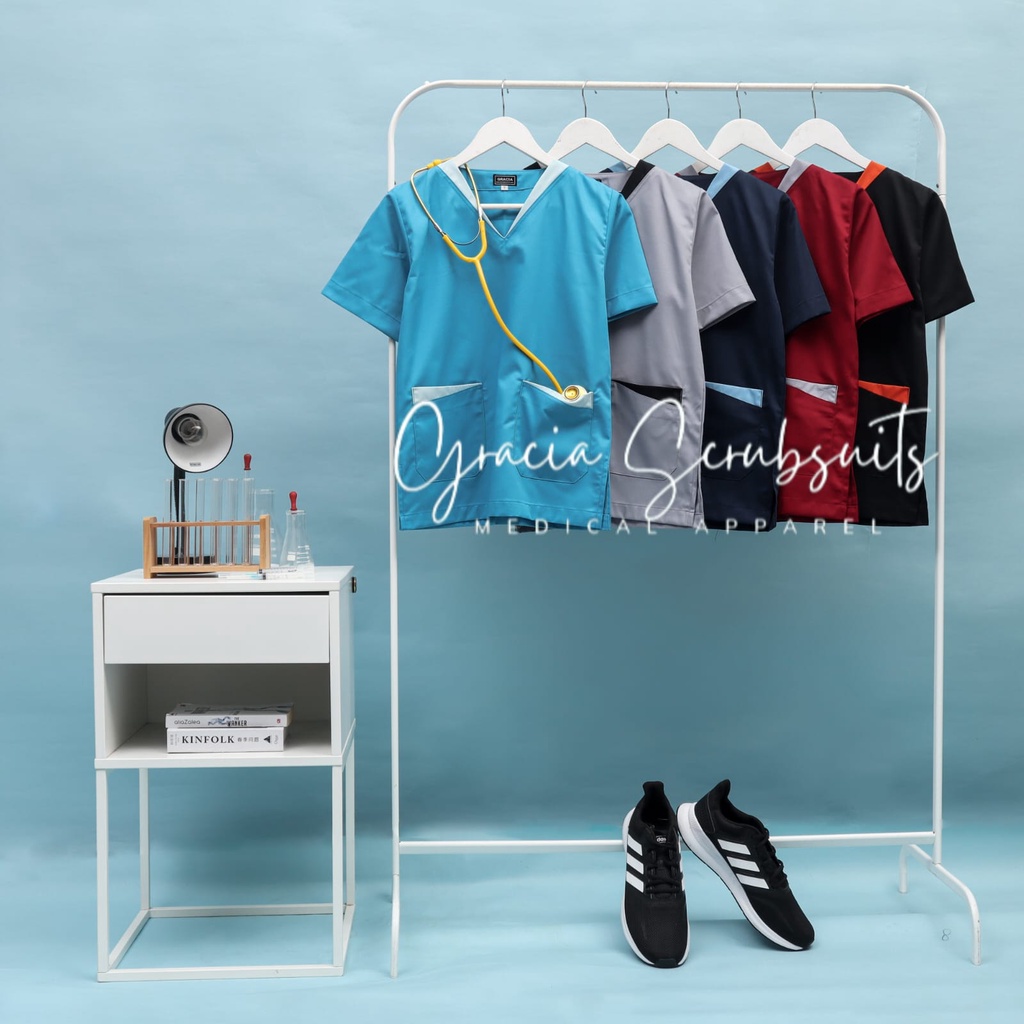 GRACIA SCRUBSUITS - baju jaga / baju oka / scrub / scrubsuits MURAH - LIST WARNA BEDA