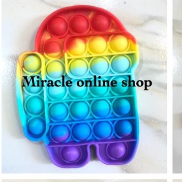 POP IT FIDGET PUSH UP POP ITS ROUND BUBBLE STRESS RELIEF BUBBLE SENSORY POP IT TERMURAH-POP IT AMONG US