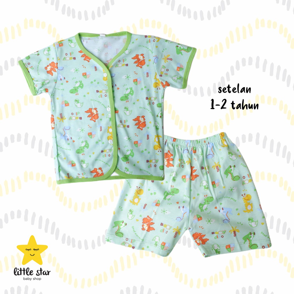 Y-lin Setelan Motif Lucu Anak Bayi Cewek Cowok | Baju Rumah Anak Bayi Unisex