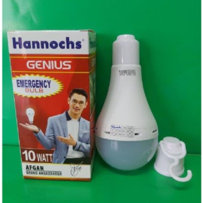 Hannochs Lampu LED Emergency Genius 10W Putih AC/DC 10 Watt Fitting