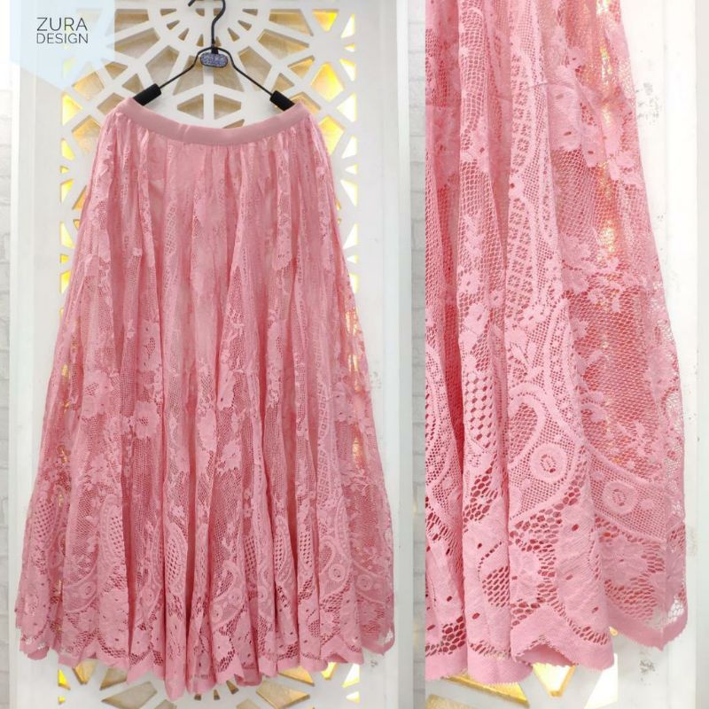 Rok Brukat Panjang Wanita Rok Tutu Brukat import wanita panjang