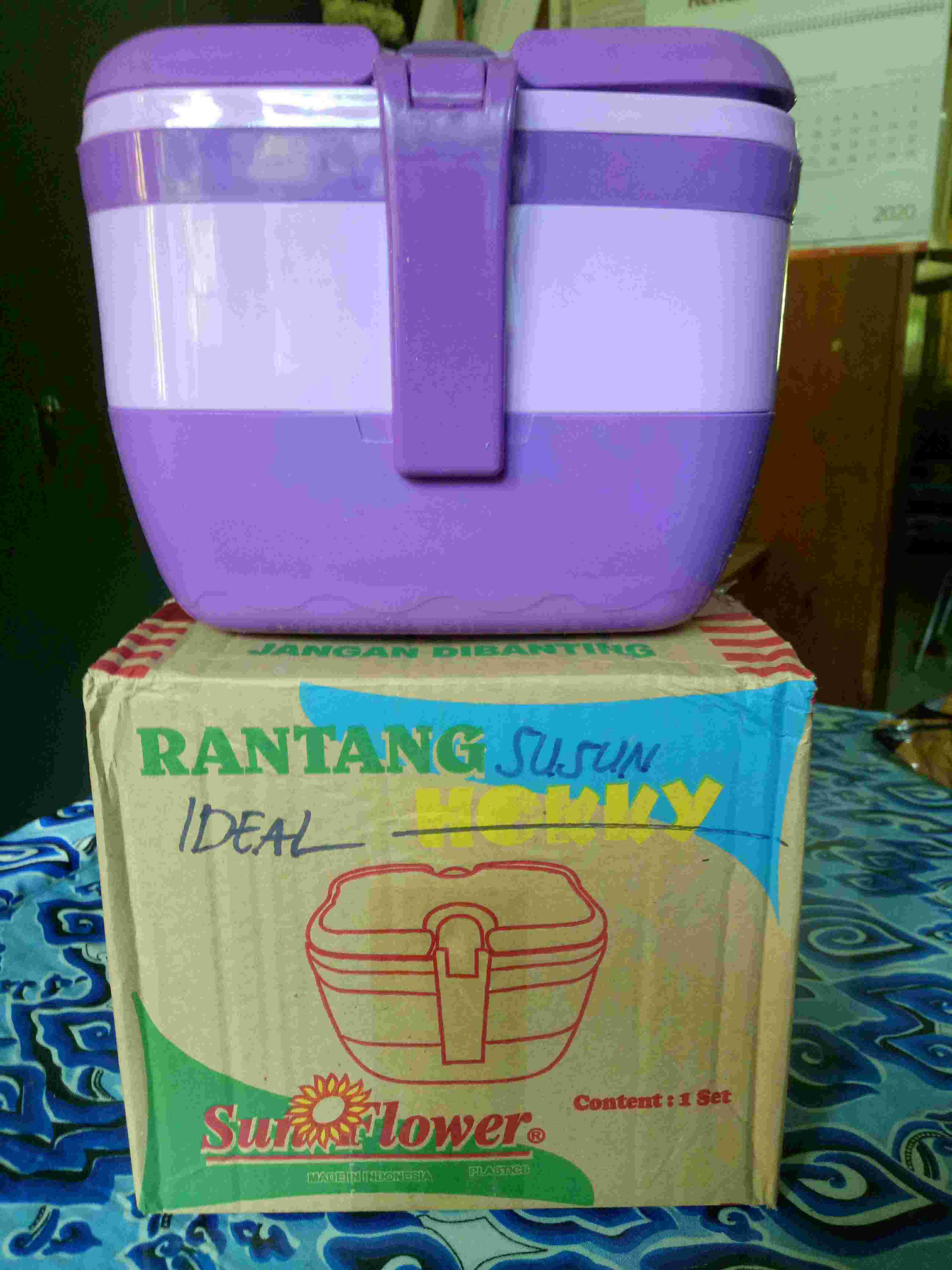 Rantang Makanan Purple / Tempat Makanan 3 Tingkat Gr3in1 - Tempat Bekal Makanan