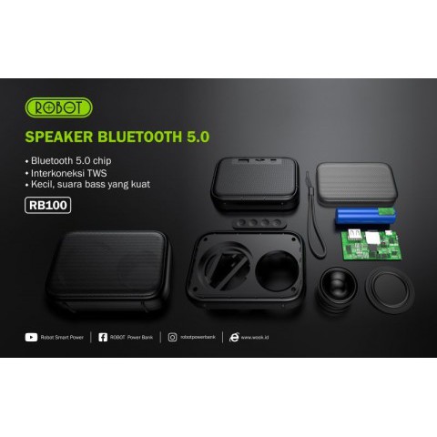 Speaker Bluetooth Versi 5 Mini - TWS Speaker Portable RB100