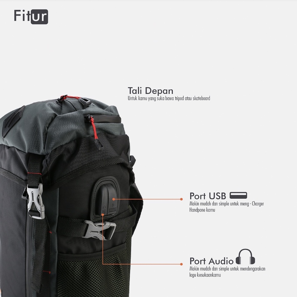 ACE BRILL ARMY |MANNEEDME x URBAN| Tas Ransel Punggung Pria Travel Backpack ORIGINAL