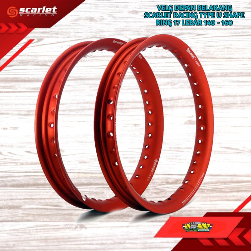 Velg Scarlet Racing Alumunium R17 U Shape Lebar 140 160 140 140