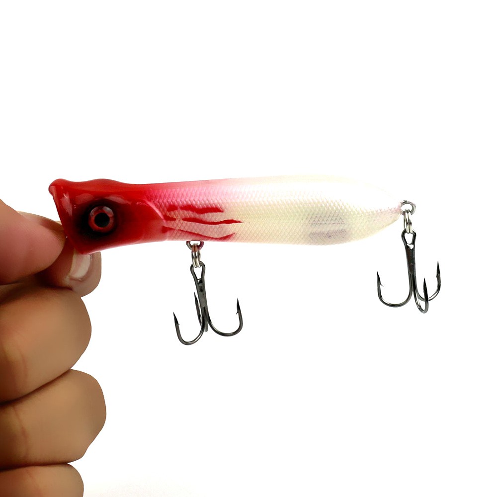 HENGJIA 10pcs 8cm/11g Popper Minnow umpan pancing fishing lure ikan wobbler swimbait bass Tackle