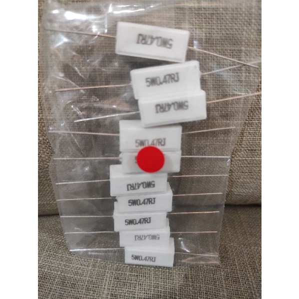 (per 10pcs) Resistor Kapur 5w 0.56R 0.82R 1K2 1R2 120K 220K 27R 270K 3R 330K 68R 680R 8K2 0.15R