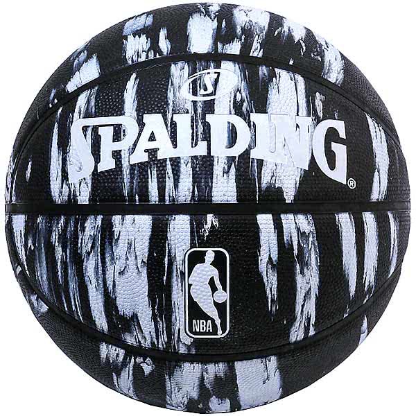 Bola Basket Original Spalding Nba Marble Basketball Black White Size 7 Shopee Indonesia