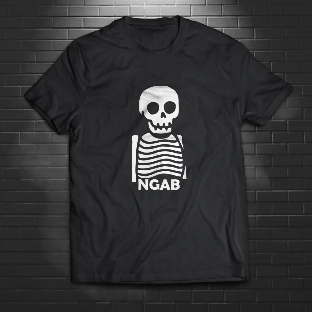 KAOS DISTRO / BAJU COWOK CEWEK / KAOS NGAB TRENDY TERBARU / TENGKORAK NGAB  NGAPAIN NGAB