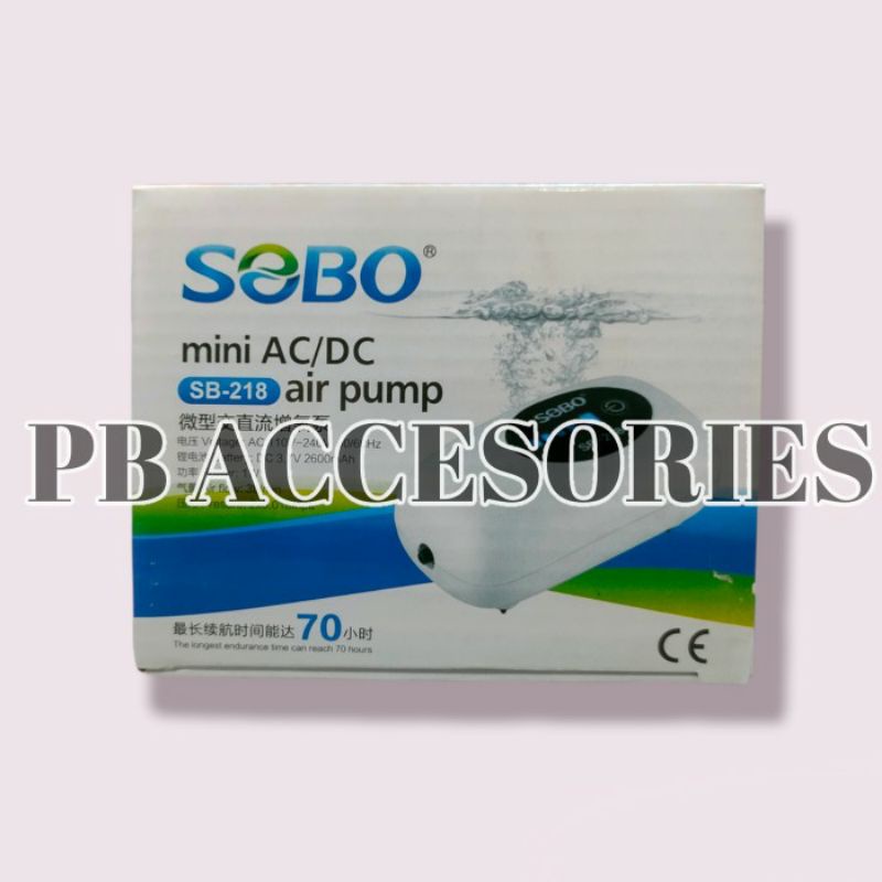 AIR PUMP MINI AC/DC SOBO Mesin Aerator Emergency Aquarium