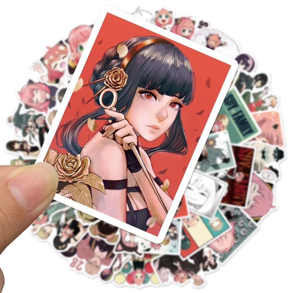 Mxbeauty Spy X Hadiah Keluarga Laptop Kawaii Dekorasi Stiker Perekat Diri Alat Tulis Stiker Koper Kartun Graffiti Stiker