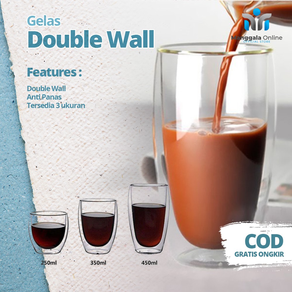 GELAS DOUBLE WALL ANTI PANAS INSULATED CUP