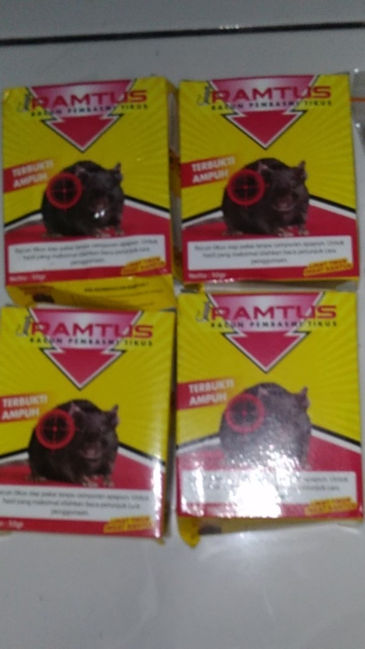Ramtus Racun Tikus Ampuh Mati Kering Tidak Bau Pembasmi Curut Wirog Mencit Dirumah Di Mobil 5 Pack