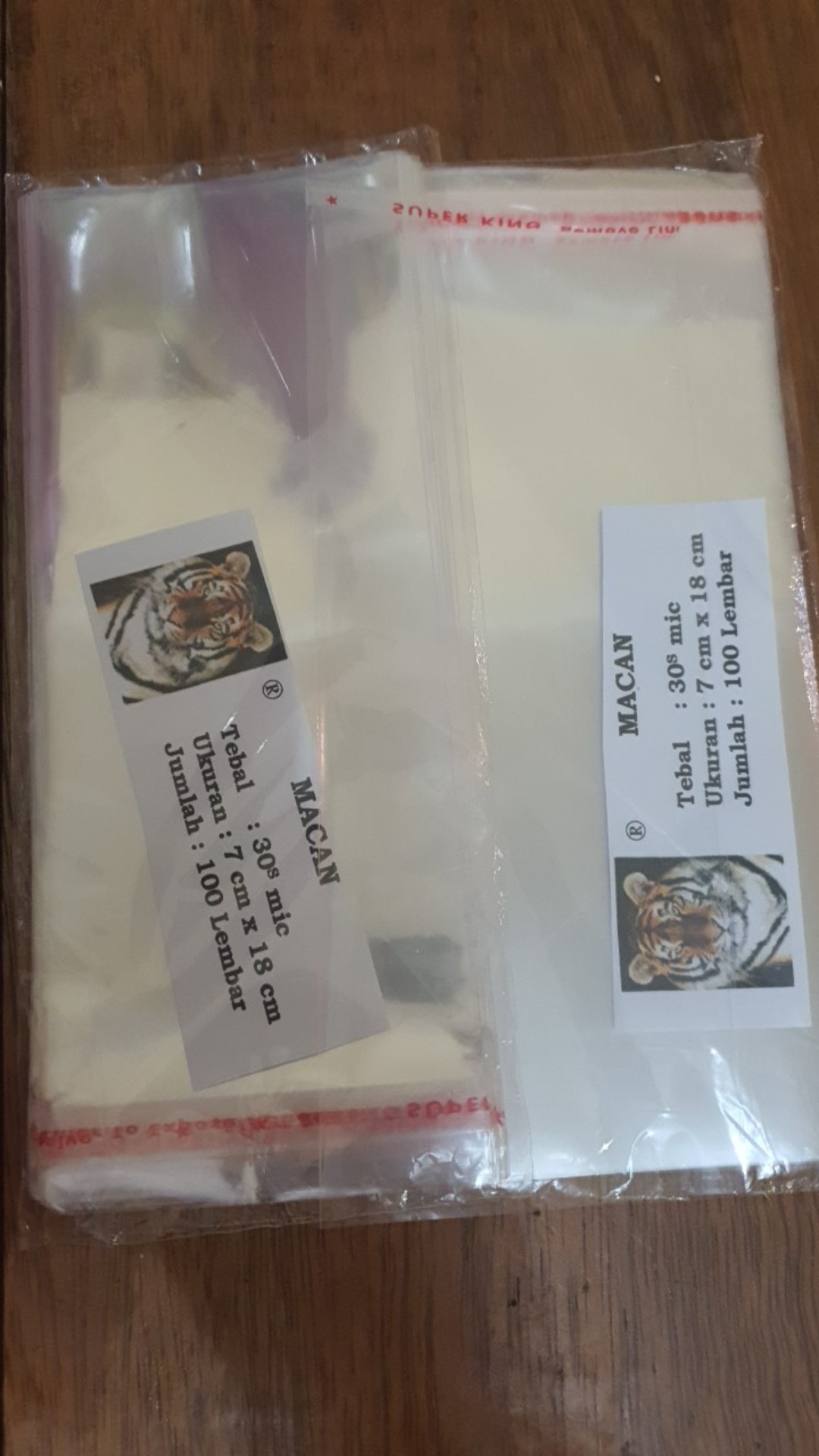 Plastik Opp Seal Seset 7 X 18 Cm 1 Sheet ( Risol & Kue )