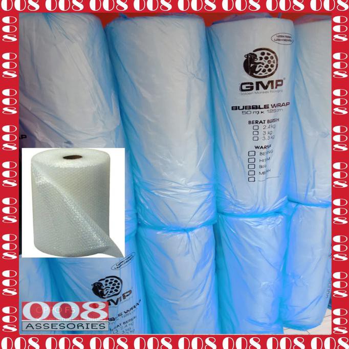 

Plastik Bubble Wrap Buble Wrab Gmp Roll Utuh 50M X 1.25M Putih Bening Genggameratjyky