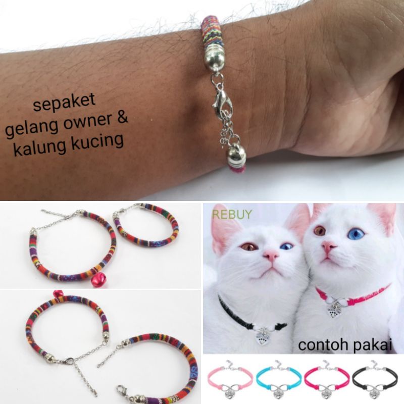 Kalung Kucing rantai Tali Kucing premium Gelang Etnik motif Couple