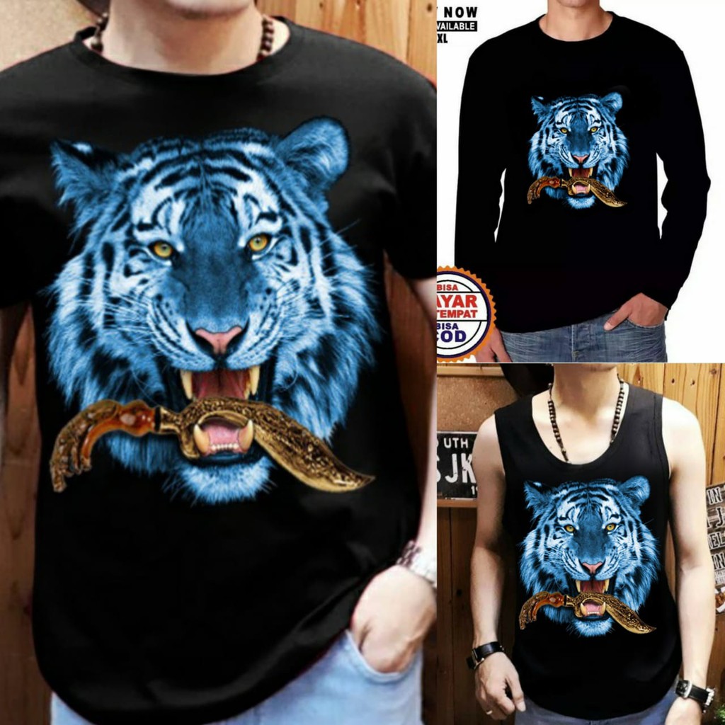 Shalch Trendy / T-shirt / Singlet / Kaos Panjang Motif Macan Mc-12