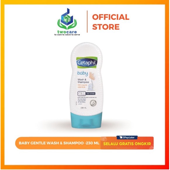 Cetaphil Baby Wash &amp; Shampoo with Organic Calendula 230ml Sabun Mandi dan Shampo untuk Perawatan Kulit Bayi Cocok Untuk Kulit Sensitif