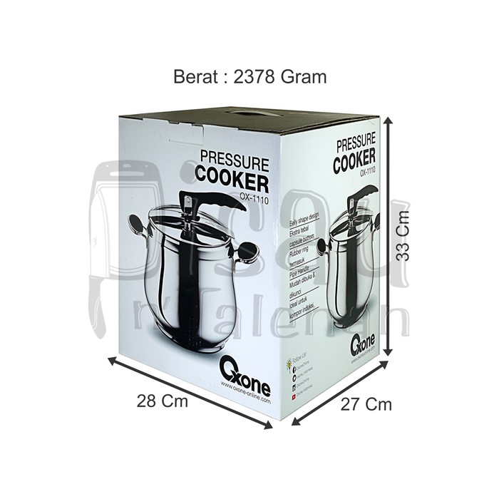 Oxone OX-1110 Presto Pressure Cooker Oxone 10 Liter