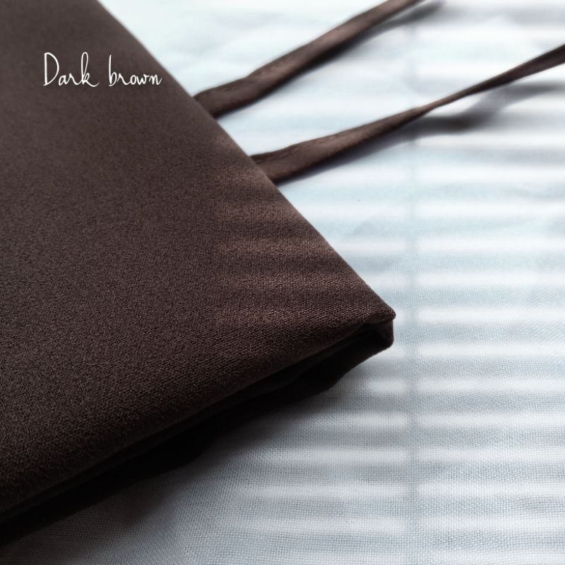 PASHMINA Hijab Diamond Tali (JAHIT TEPI) / Kerudung Pashmina Sabyan Diamond Italiano PART 1-TALI-DARKBROWN