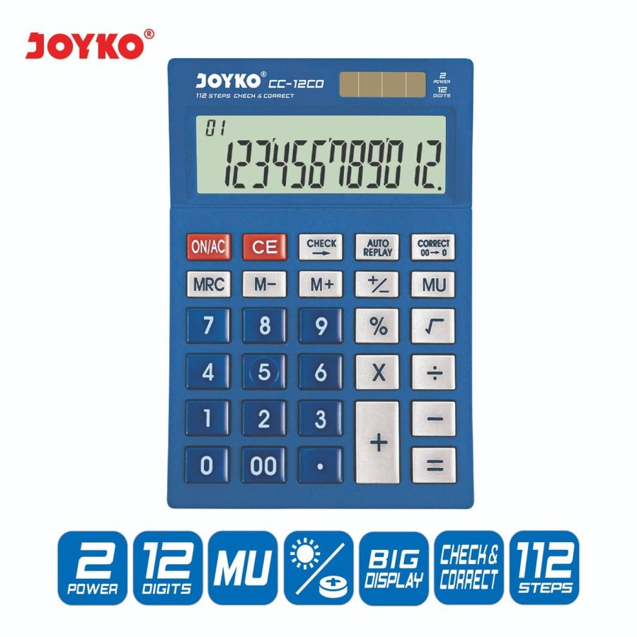 

Calculator Kalkulator Joyko CC-12CO 12 Digits Check Correct